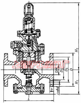 Y43H-25 ���Ȍ�����ʽ�����p���y���μ��Y(ji��)��(g��u)�ߴ�ʾ��D