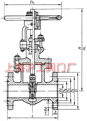 Z40H��Z40Y��Z40W �� PN100��PN160 ���Шʽ�l�y���μ��Y(ji��)��(g��u)�ߴ�ʾ��D
