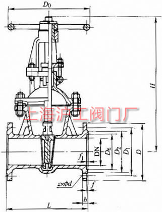 Z40H��Z40Y��Z40W �� PN40��PN63 ���Шʽ�l�y���μ��Y(ji��)��(g��u)�ߴ�ʾ��D
