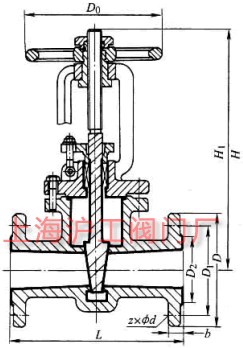 Z41F46 �� PN16��PN25 �������r��Шʽ�l�y��Ҫ���μ��Y(ji��)��(g��u)�ߴ�ʾ��D