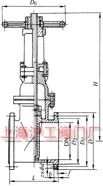 Z41X-10��Z41X-16Q �����Uܛ�ܷ��l�y��Ҫ���μ��Y(ji��)��(g��u)�ߴ�ʾ��D