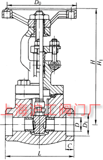Z61H��Z61Y��Z61W �� PN100~PN160 �в庸Шʽ�l�y��Ҫ���μ��Y(ji��)��(g��u)�ߴ�ʾ��D
